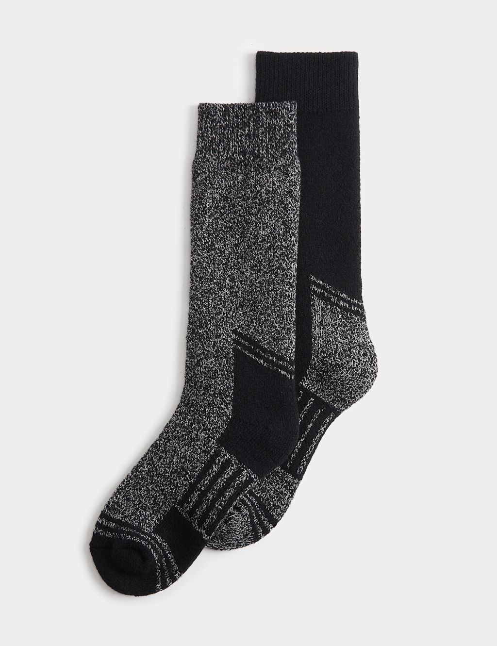 M&S 2 Pack Freshfeet&trade; Heavyweight Work Socks - 12&frac12;-14&frac12; - Black/Black, Black/Black