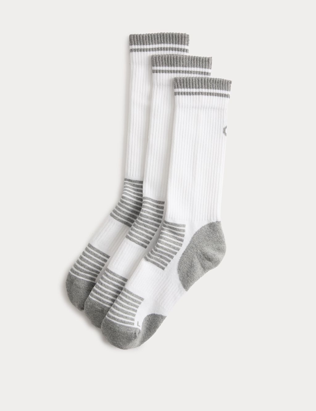 Goodmove 3 Pack Cool & Fresh&trade; Reflective Cushioned Socks - 12&frac12;-14&frac12; - White Mix, White Mix