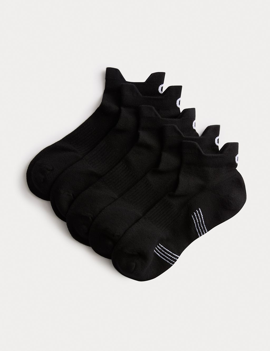 Goodmove 5 Pack Cool & Fresh&trade; Cushioned Trainer Liners&trade; - 6-8&frac12; - Black, Black