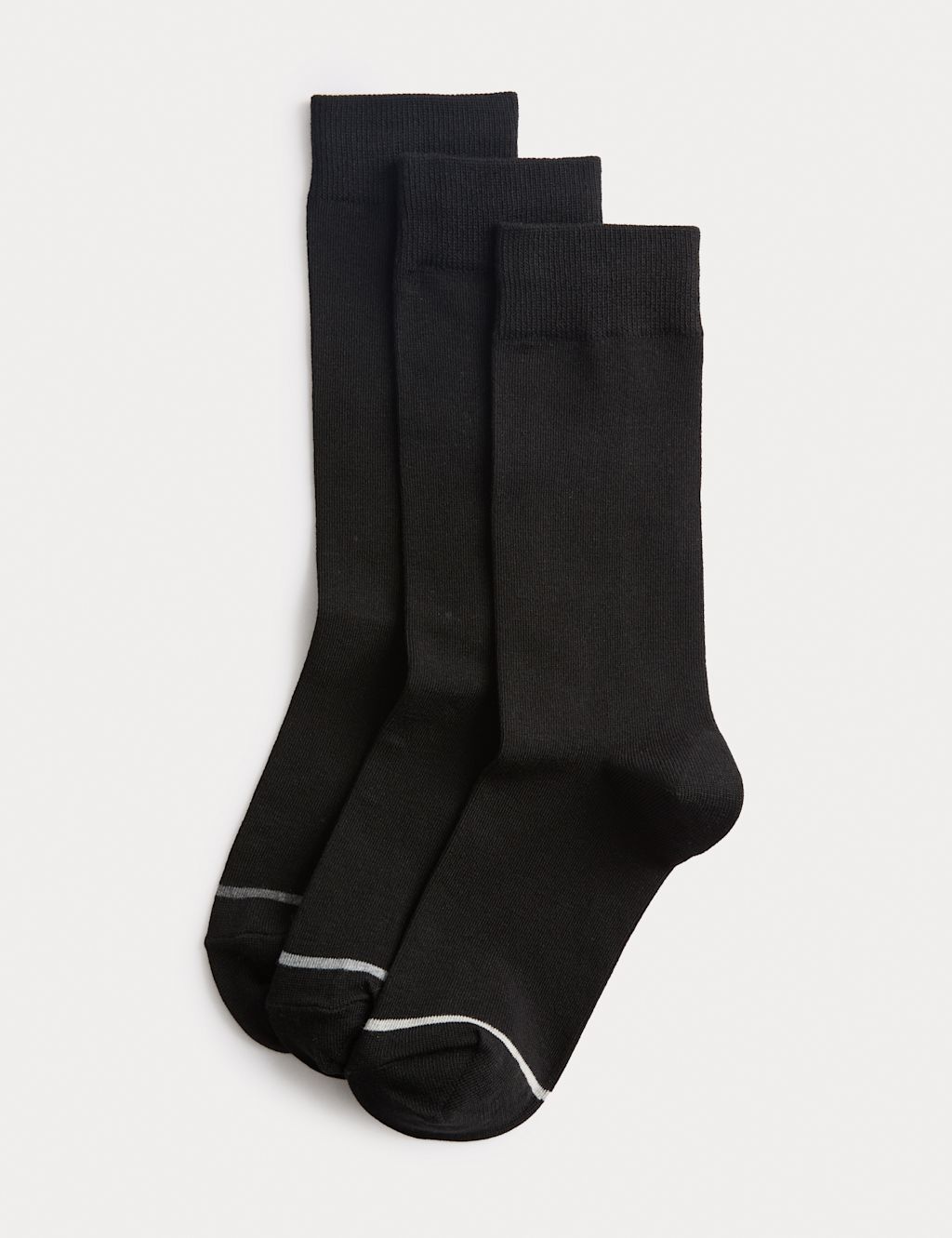 M&S 3 Pack Heatgen&trade; Light Thermal Socks - 12&frac12;-14&frac12; - Black, Black