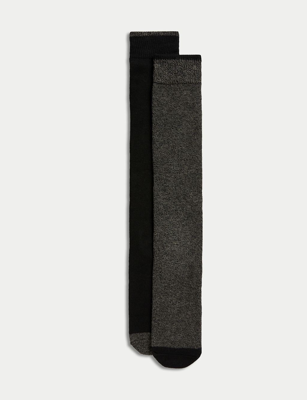 M&S 2 Pack Heatgen&trade; Maximum Warmth Longer Length Thermal Socks - 6-8&frac12; - Grey Mix, Grey Mix