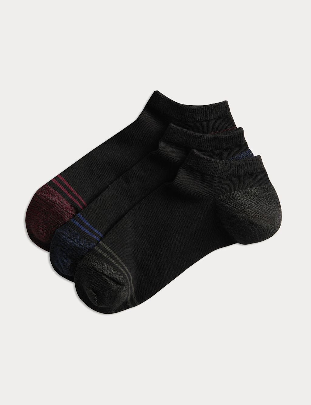 M&S 3 Pack Heatgen&trade; Light Warmth Trainer Liners - 12&frac12;-14&frac12; - Black Mix, Black Mix
