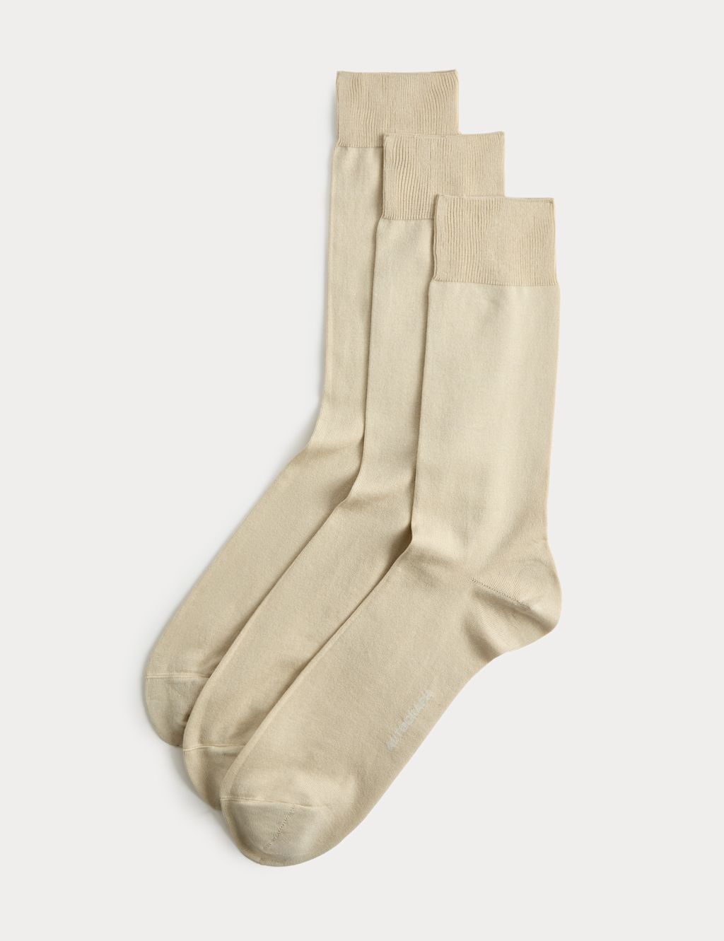 Autograph 3 Pack Egyptian Cotton Rich Socks - 12&frac12;-14&frac12; - Beige, Beige