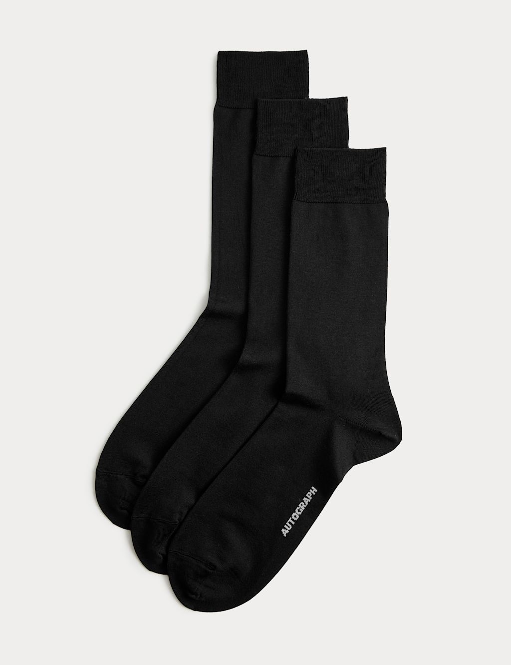 Autograph 3 Pack Egyptian Cotton Rich Socks - 12&frac12;-14&frac12; - Black, Black