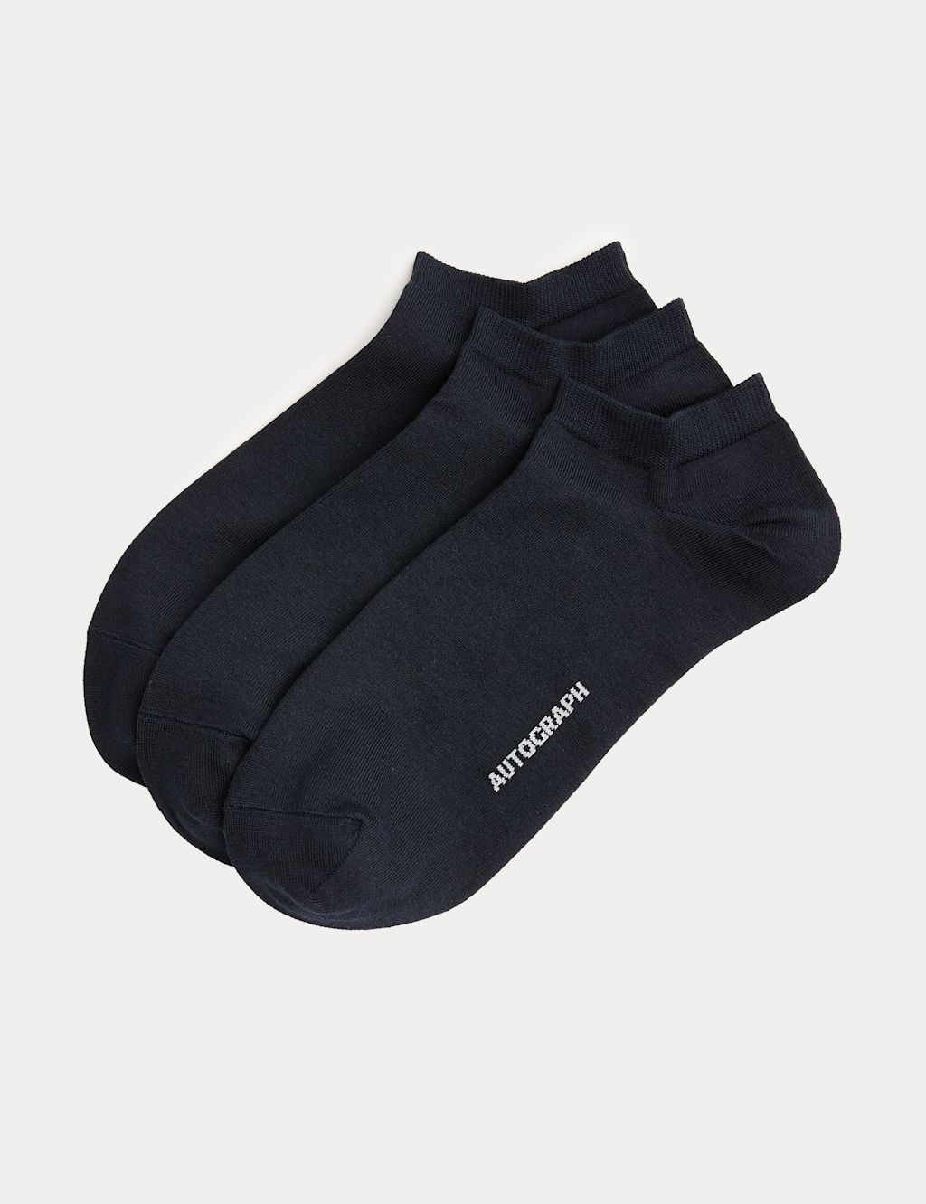 Autograph 3 Pack Egyptian Cotton Rich Trainer Liners&trade; - 12&frac12;-14&frac12; - Navy, Navy