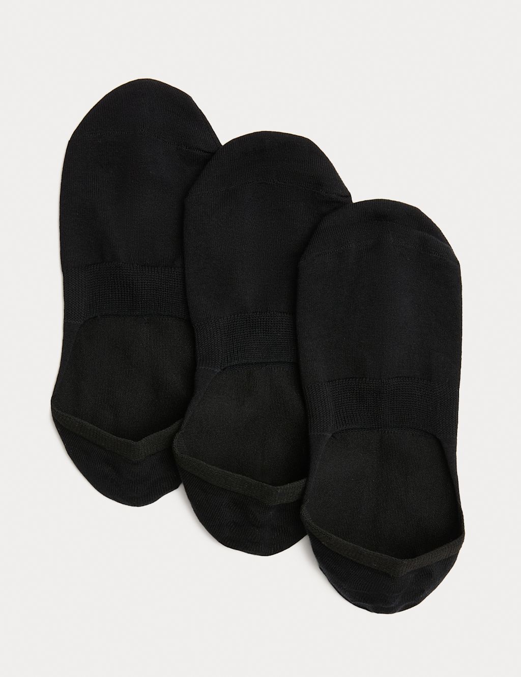 Autograph 3 Pack Egyptian Cotton Invisible Trainer Liners - 12&frac12;-14&frac12; - Black, Black