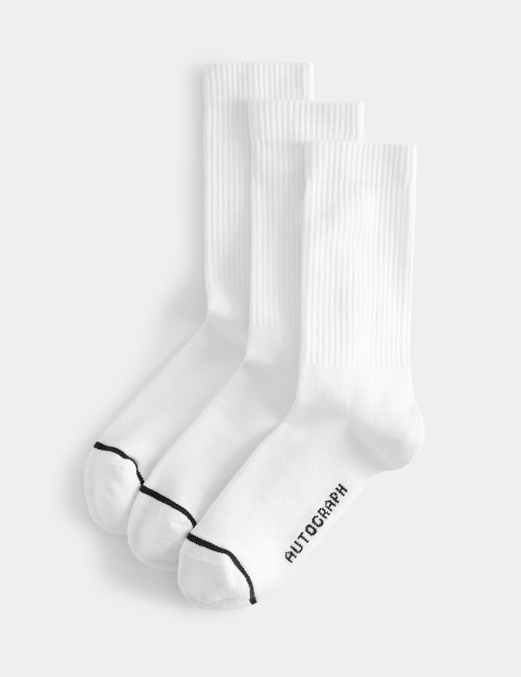 Autograph 3 Pack Pima Cotton Rich Socks - 12&frac12;-14&frac12; - White, White