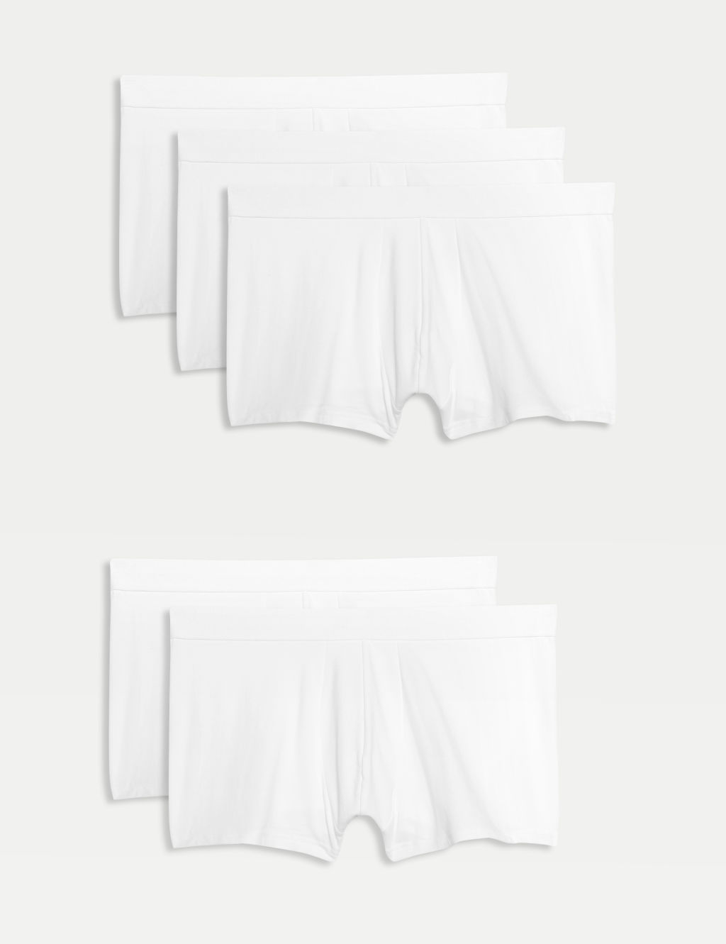 M&S 5pk Cool & Fresh™ Cotton Rich Hipsters - XXL - White, White