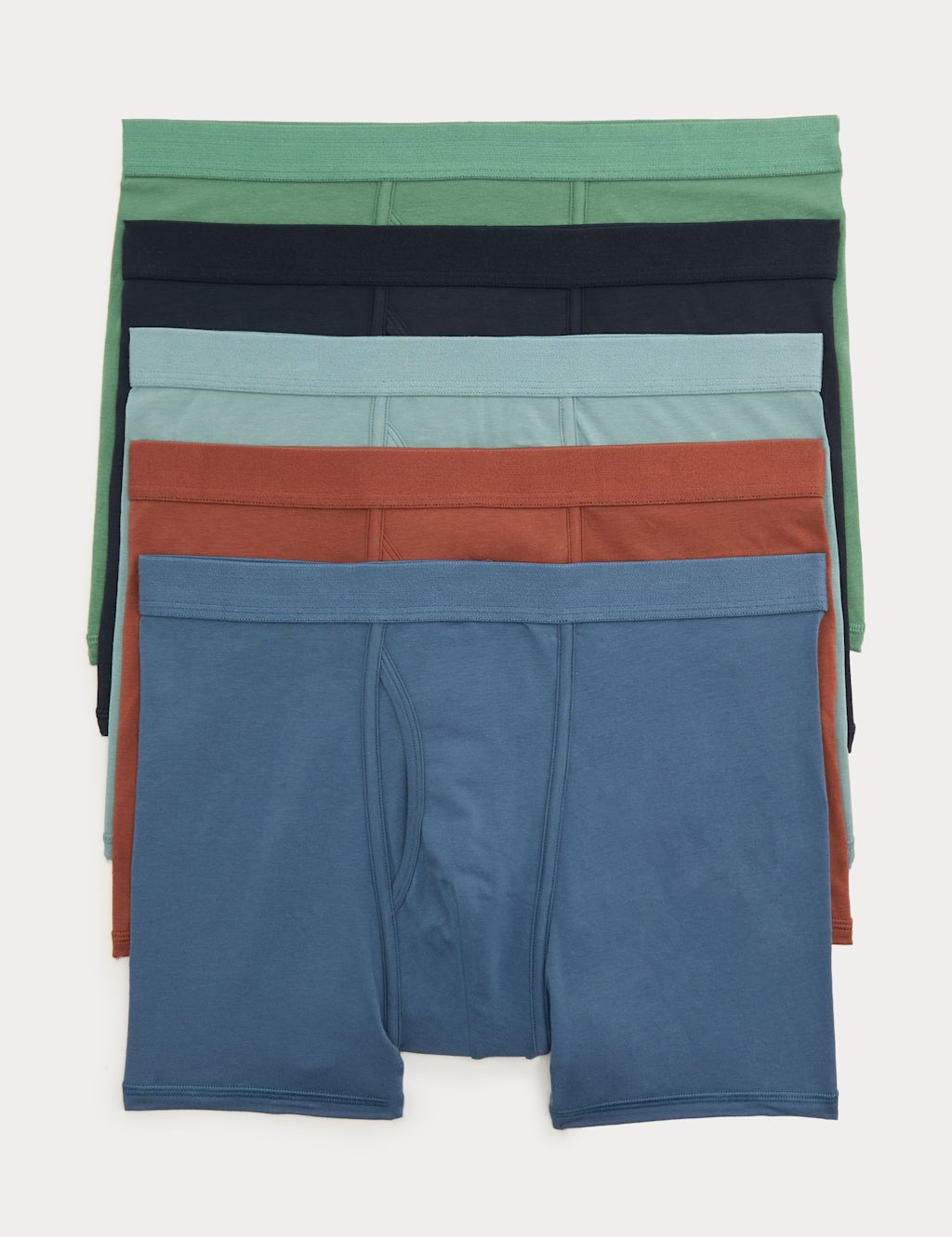 M&S 5 Pack Cotton Stretch Trunks - L - Multi, Multi