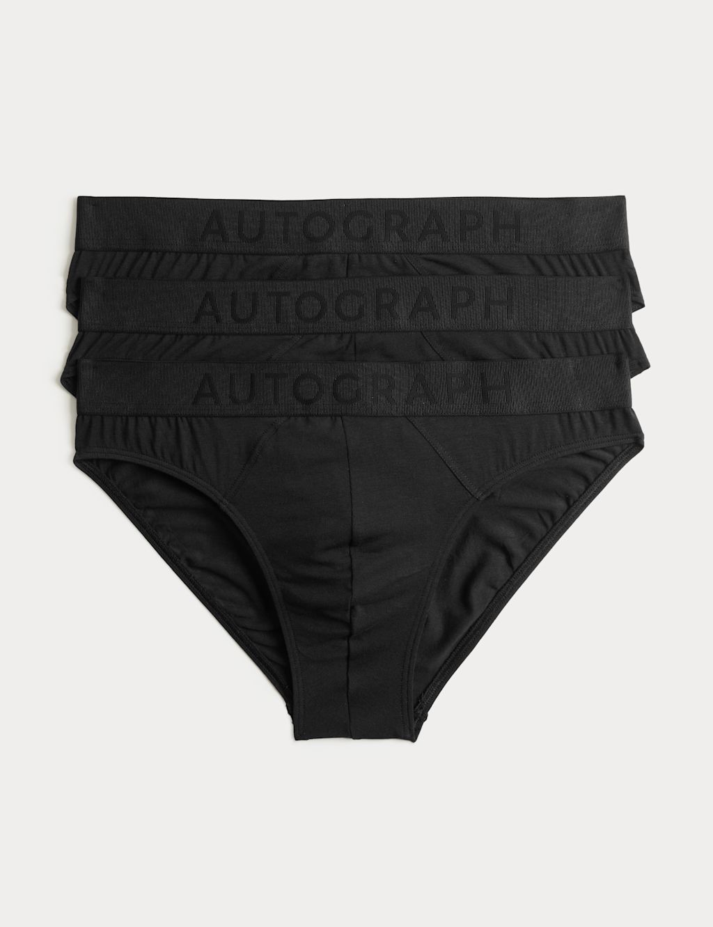 Autograph 3 Pack Supima Cotton Modal Secret Support&trade; Briefs - 2XL - Black, Black