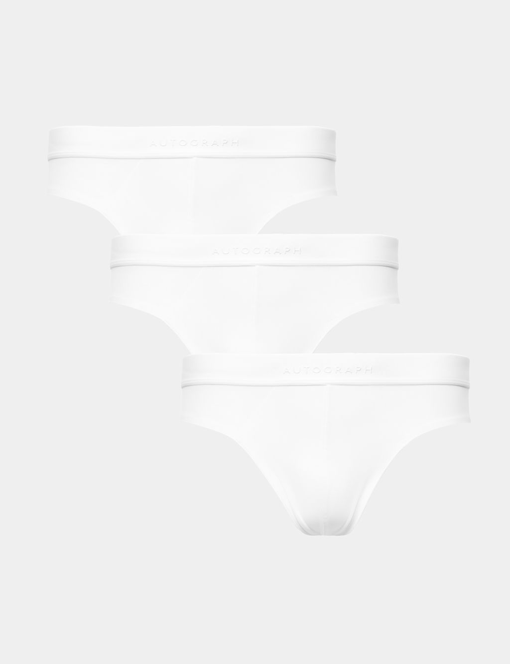 Autograph 3 Pack Body Invisibles&trade; Stretch Briefs - 2XL - White, White