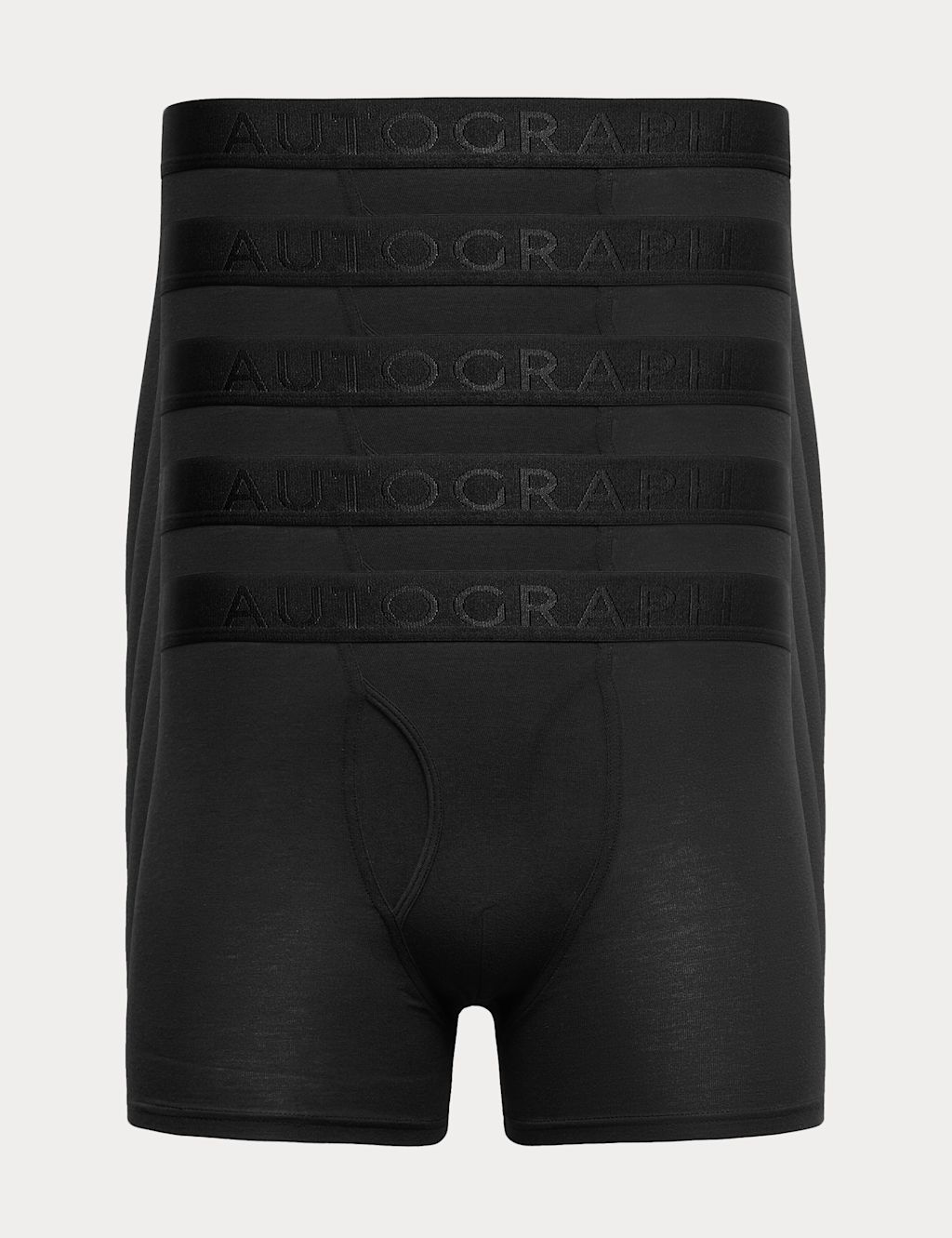 Autograph 5 Pack Supima Cotton Modal Stretch Trunks - 2XL - Black, Black