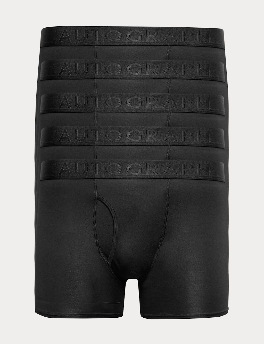 Autograph 5 Pack Microskin Stretch Trunks - 2XL - Black, Black