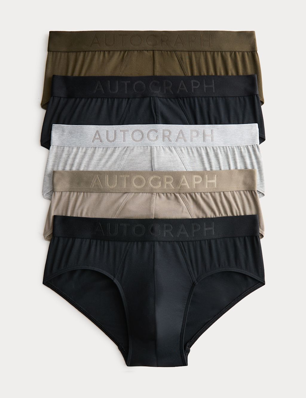Autograph 5 Pack Modal Stretch 360 Flex Briefs - 2XL - Black Mix, Black Mix