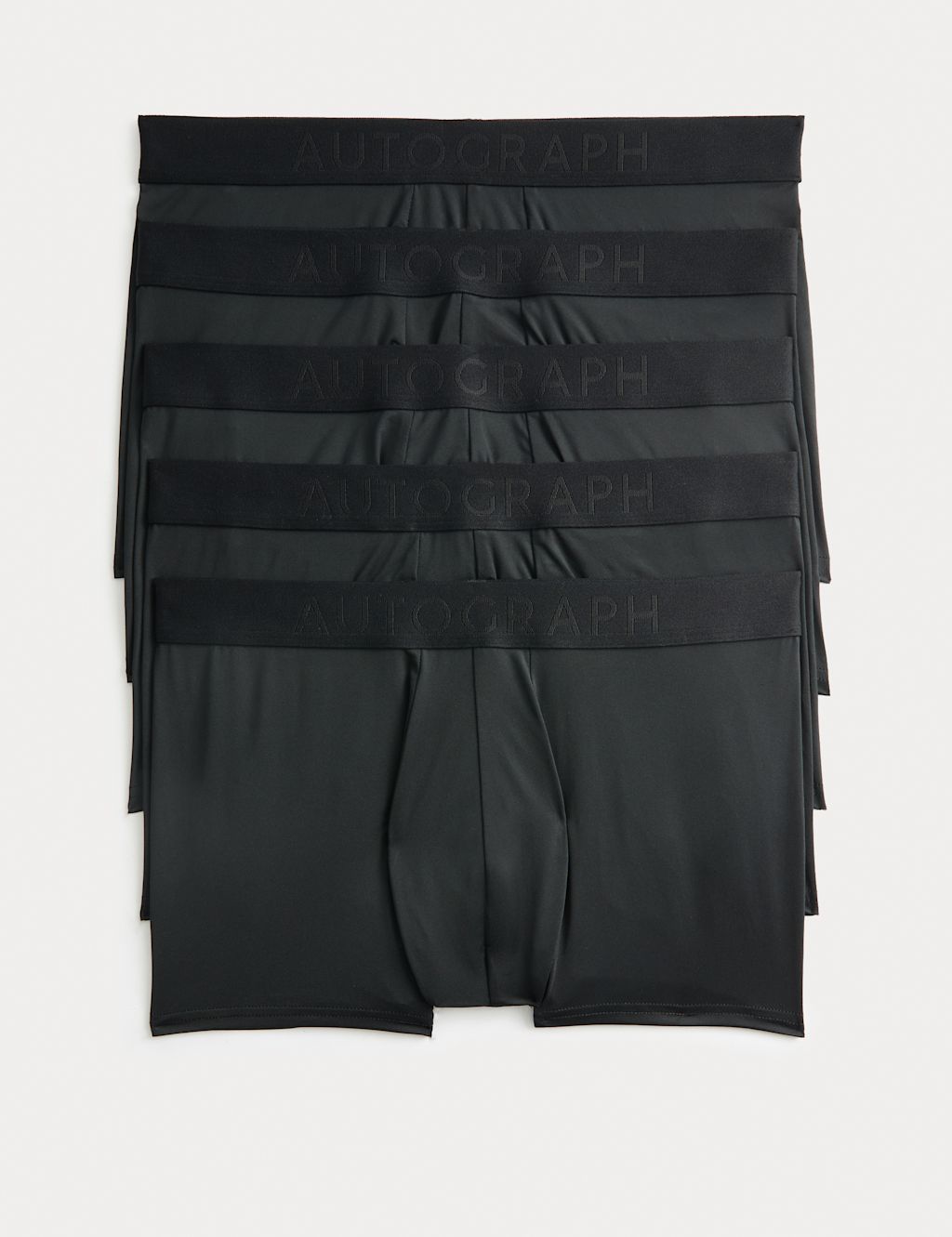 Autograph 5 Pack Microskin Stretch Hipsters - Black, Black