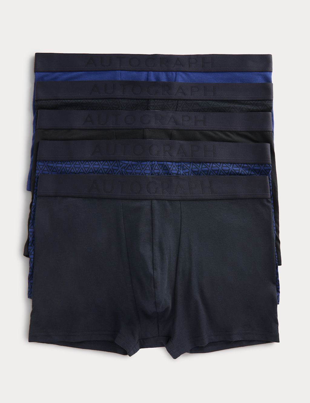 Autograph 5 Pack Supersoft Cotton Hipsters - 2XL - Blue Mix, Blue Mix