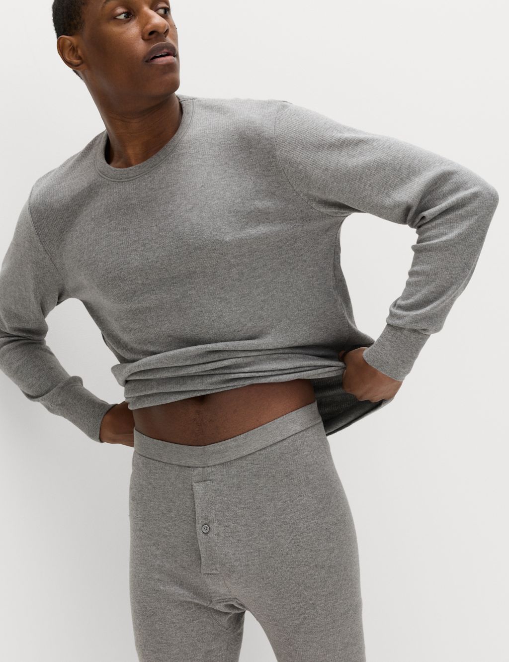 M&S Heatgen&trade; Medium Thermal Long Sleeve Tops - 2XL - Grey, Grey