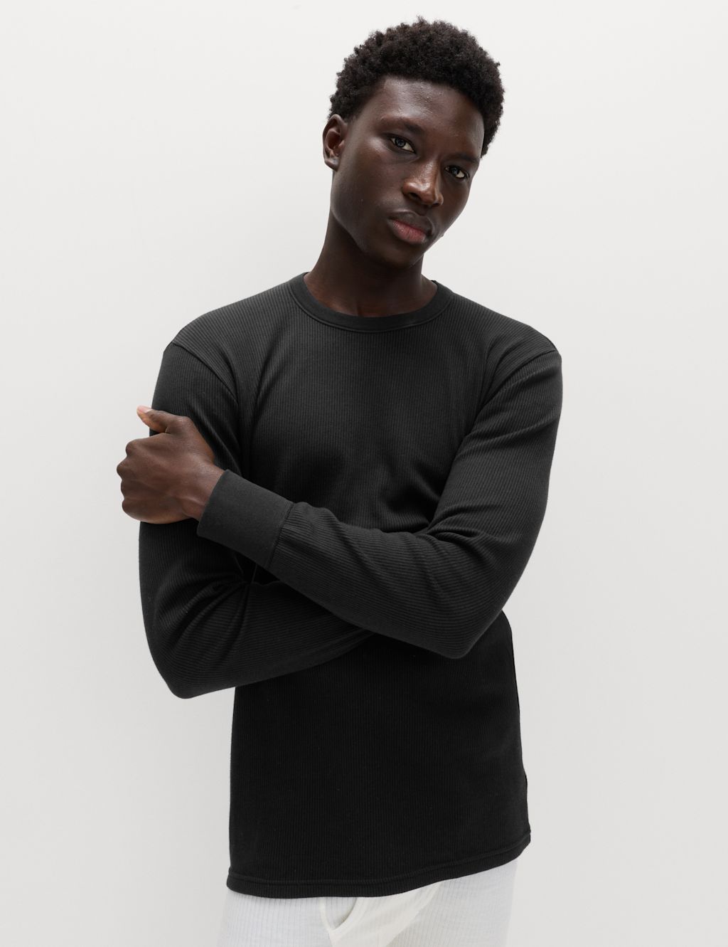 M&S Heatgen&trade; Medium Thermal Long Sleeve Tops - 2XL - Black, Black