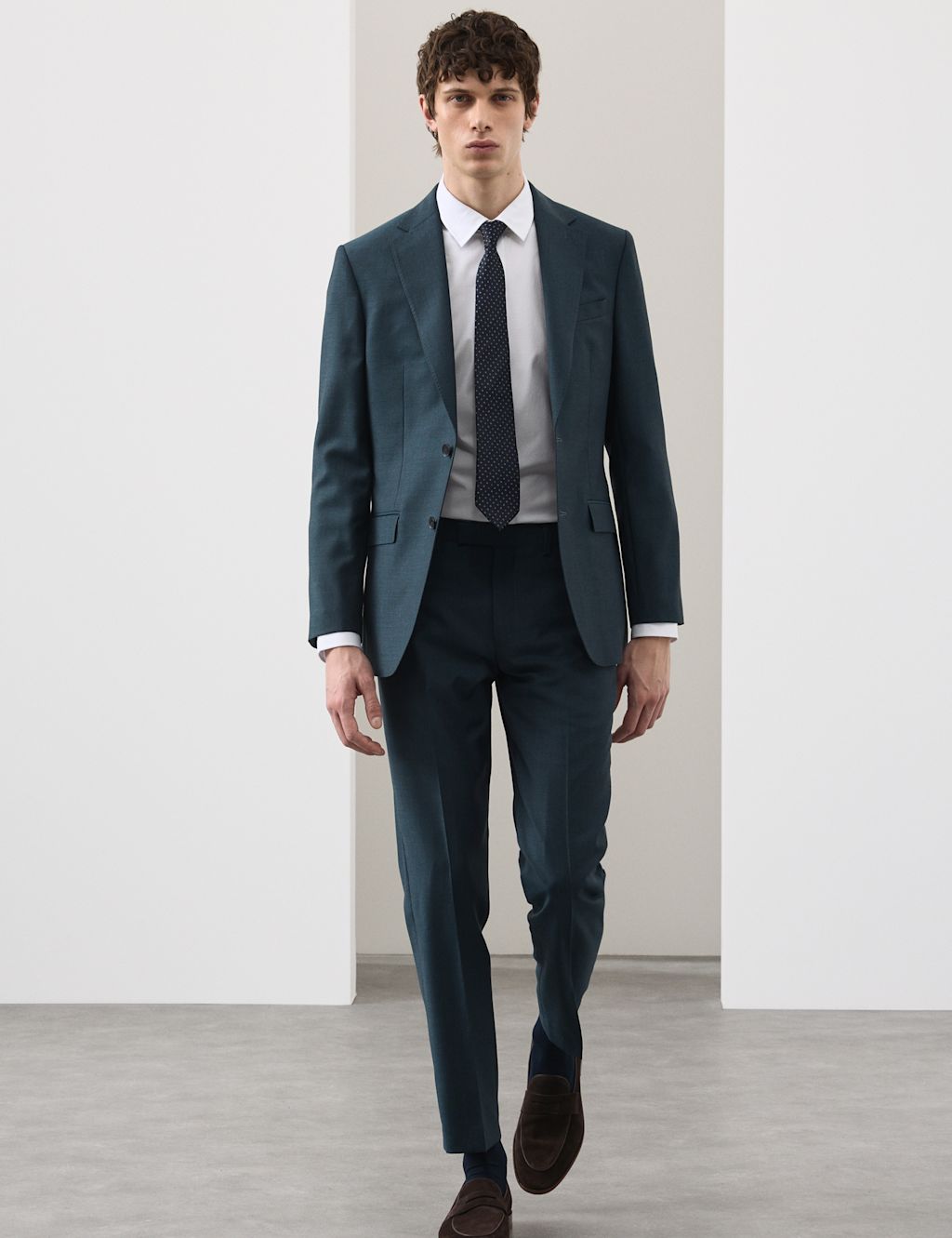 Autograph Tailored Fit Wool Rich Suit Jacket - 36 - Dark Petrol, Dark Petrol