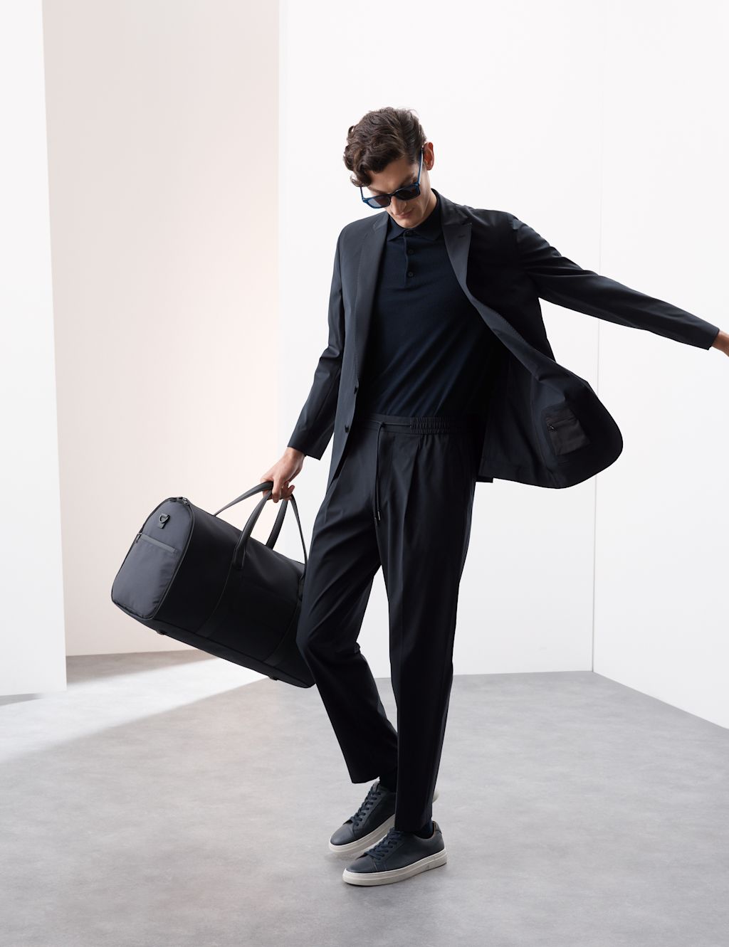 Autograph Tailored Fit Performance Packable Suit Jacket - LREG - Navy, Navy