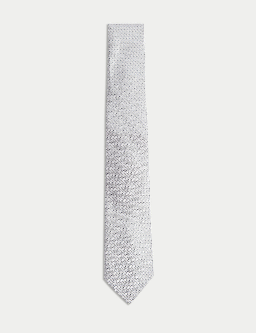 Autograph Slim Textured Pure Silk Tie - 1SIZE - Silver, Silver