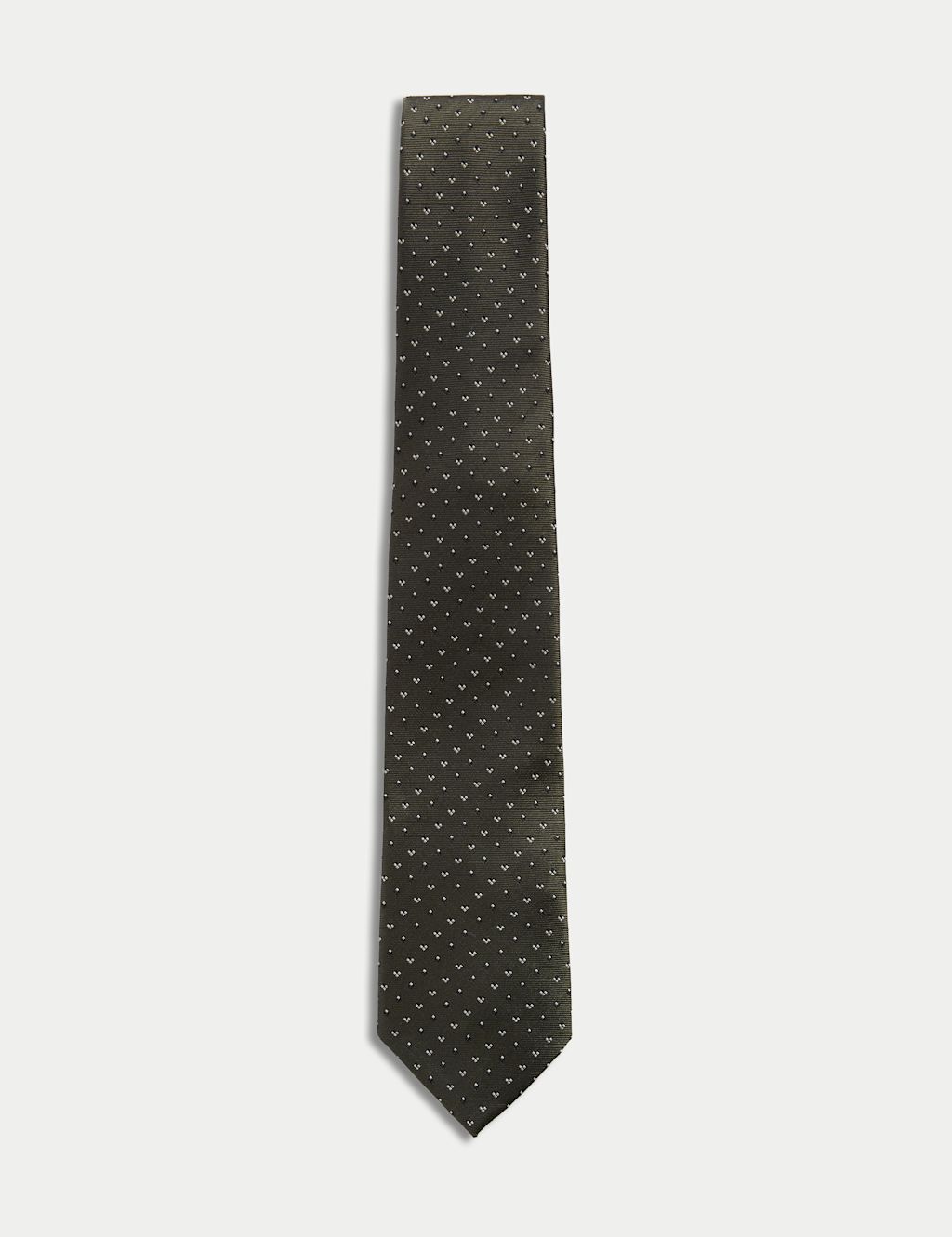 Autograph Slim Geometric Pure Silk Tie - 1SIZE - Olive Mix, Olive Mix