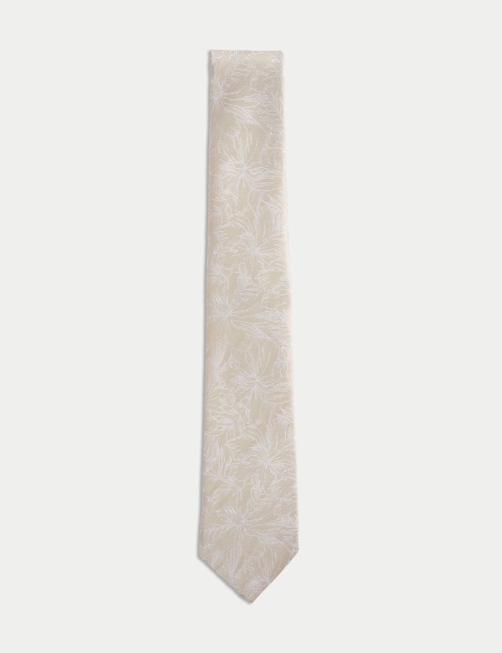 Autograph Floral Pure Silk Tie - 1SIZE - Neutral, Neutral