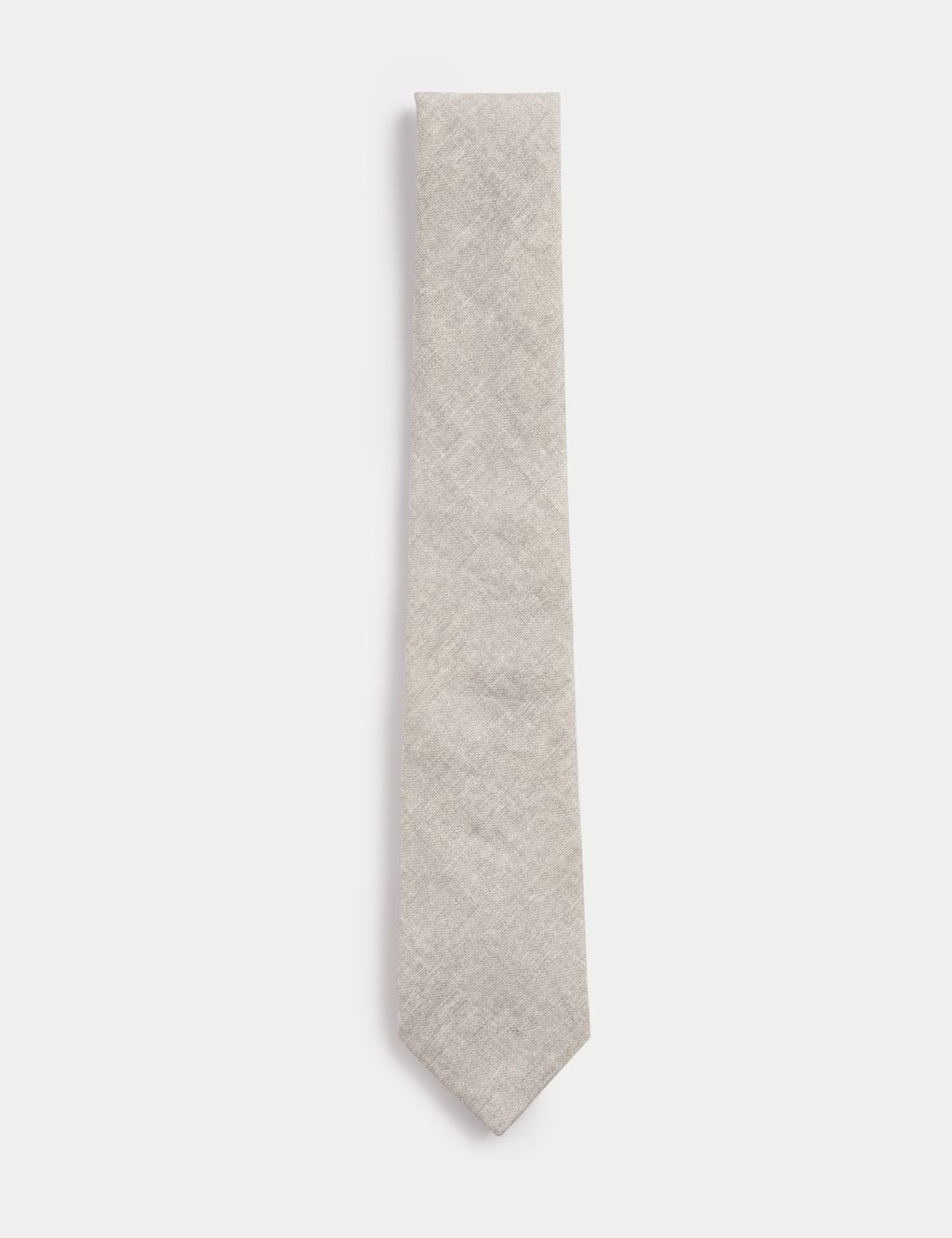 Autograph Linen Silk Blend Tie - 1SIZE - Grey, Grey