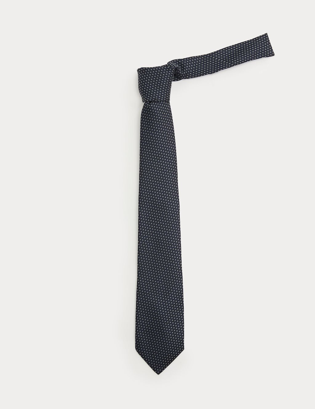 Autograph Geometric Pure Silk Tie - Navy, Navy