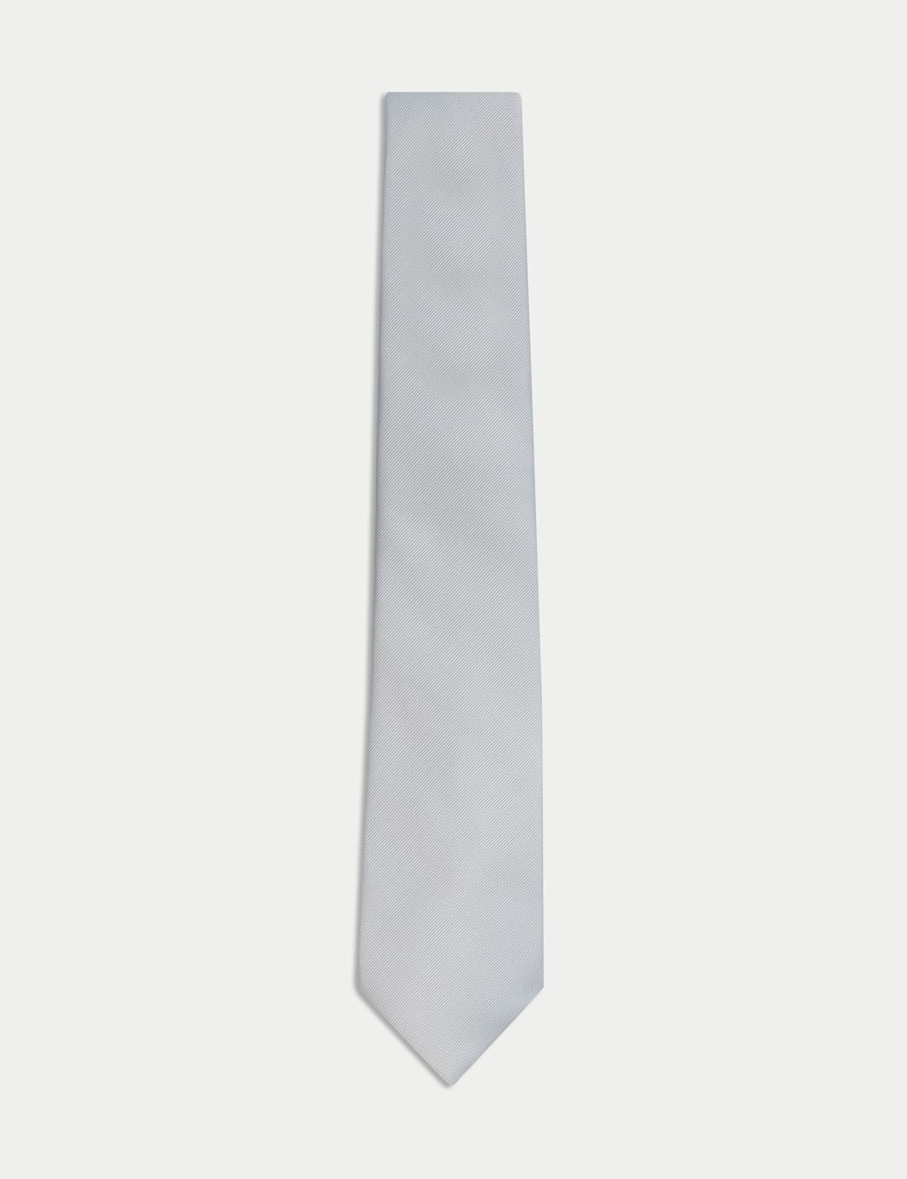 M&S Machine Washable Tie - 1SIZE - Silver, Silver