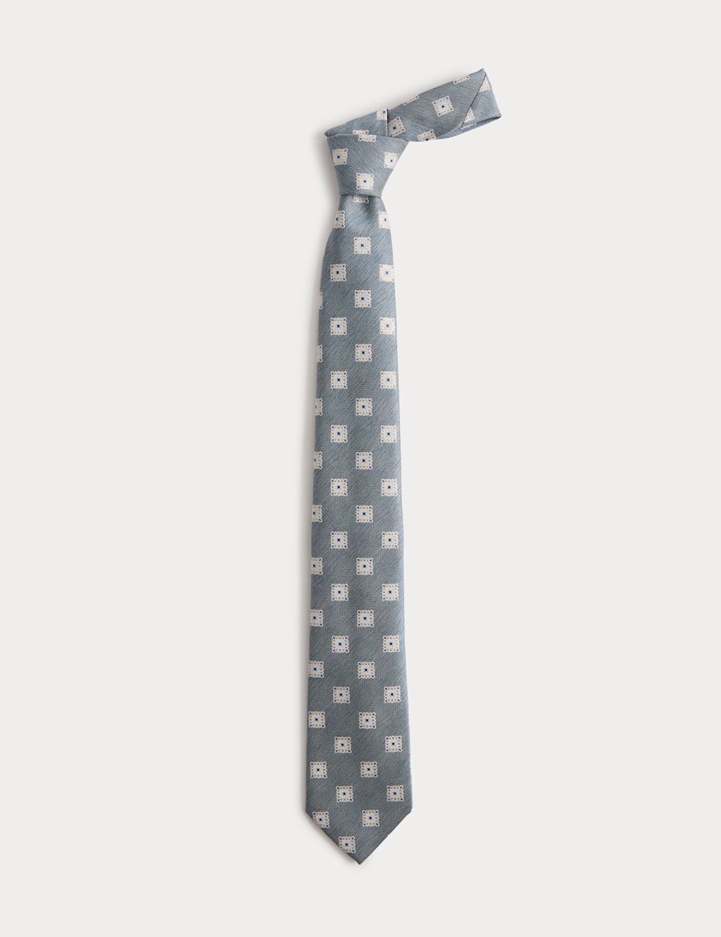 M&S Medallion Tie - Blue, Blue