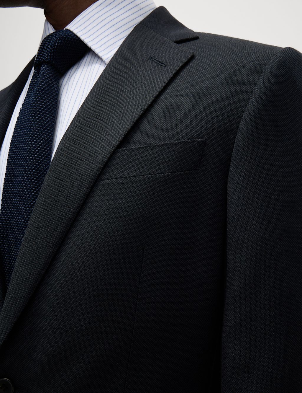 M&S Sartorial Regular Fit Pure Wool Suit Jacket - 42SHT - Navy, Navy