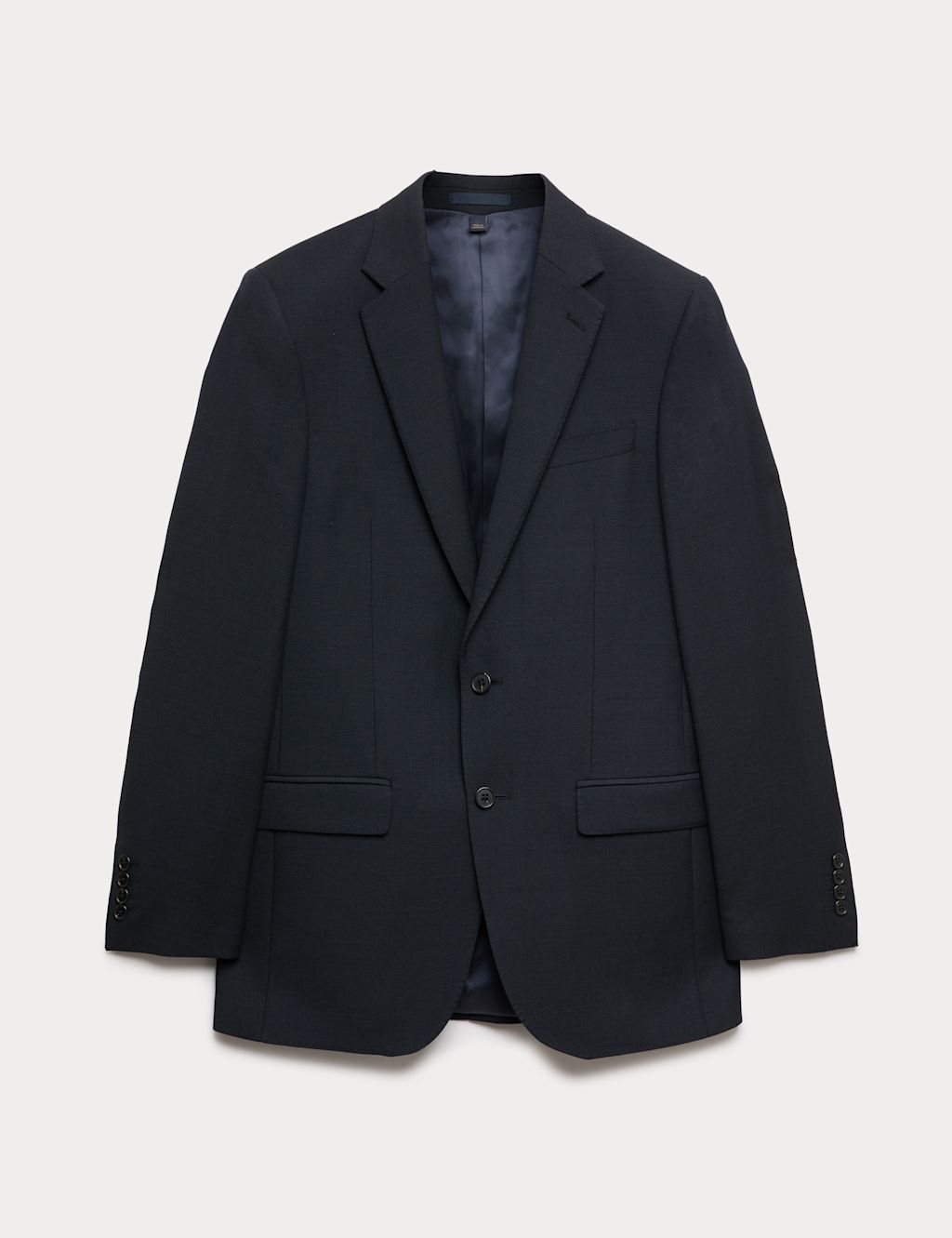 M&S Sartorial Regular Fit Premium Pure Wool Suit Jacket - 38 - Navy, Navy