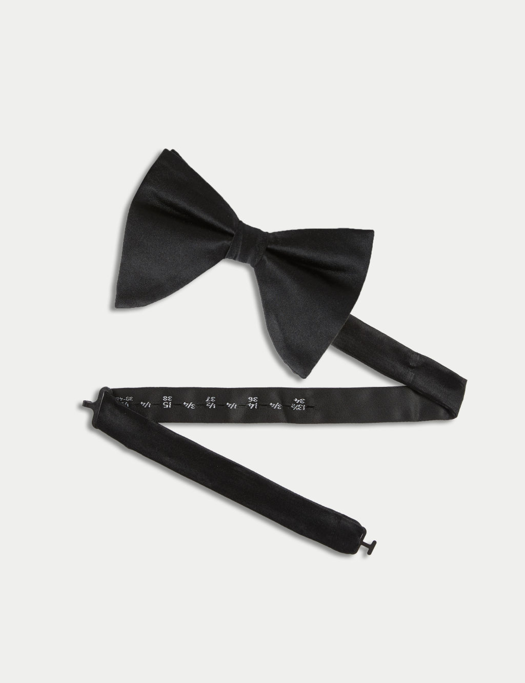 M&S Sartorial Oversized Pure Silk Bow Tie - 1SIZE - Black, Black