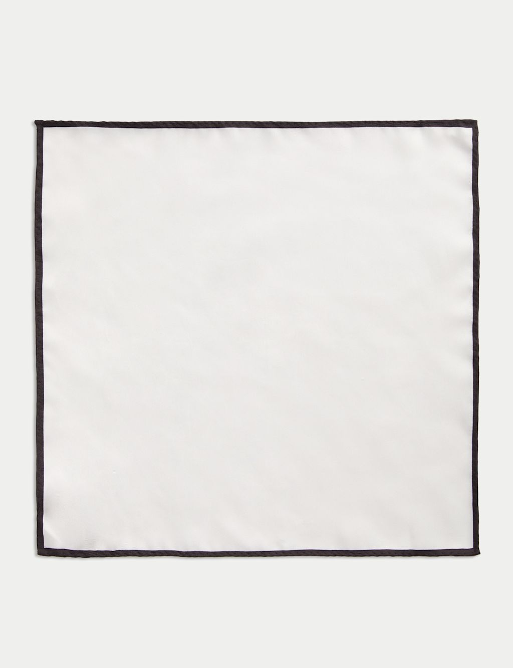 M&S Pure Silk Pocket Square - 1SIZE - White, White