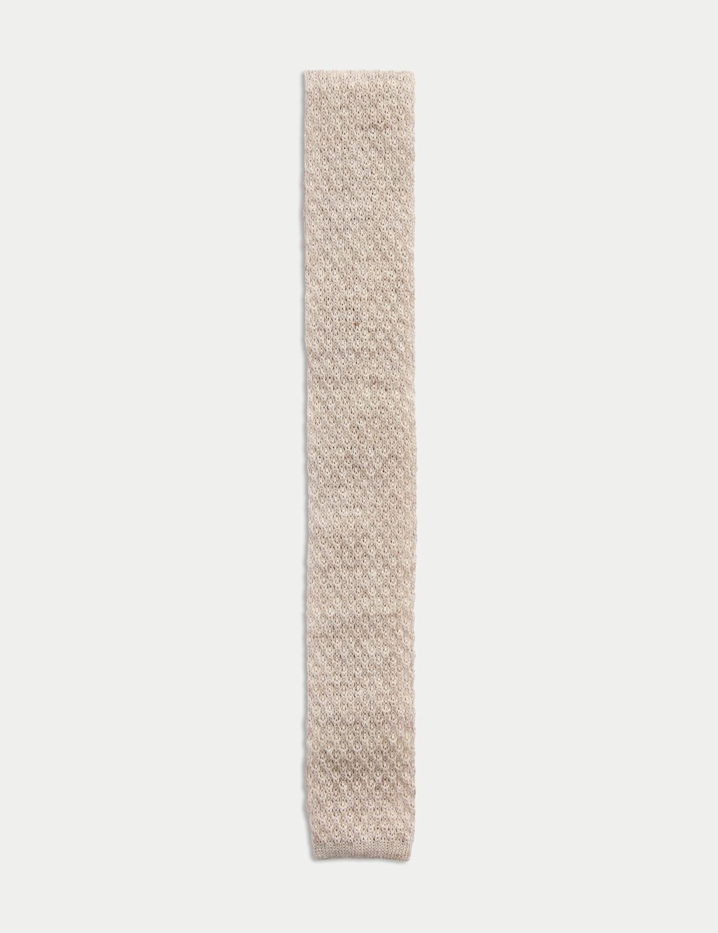 JAEGER  Linen Rich Knitted Tie - 1SIZE - Neutral, Neutral