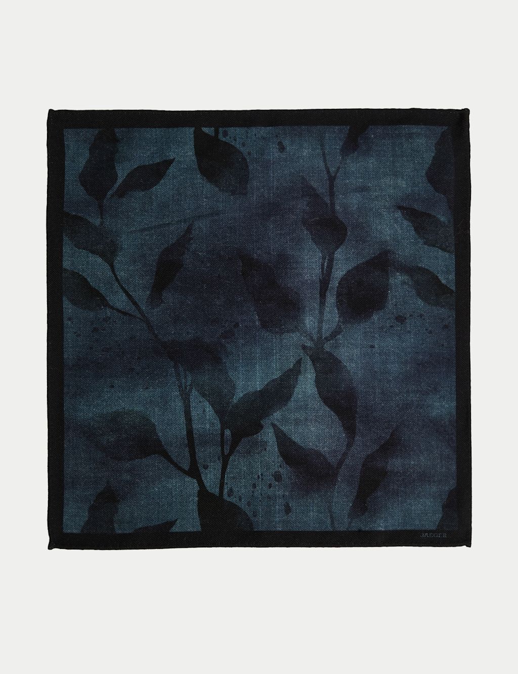 JAEGER  Pure Wool Pocket Square - 1SIZE - Navy, Navy