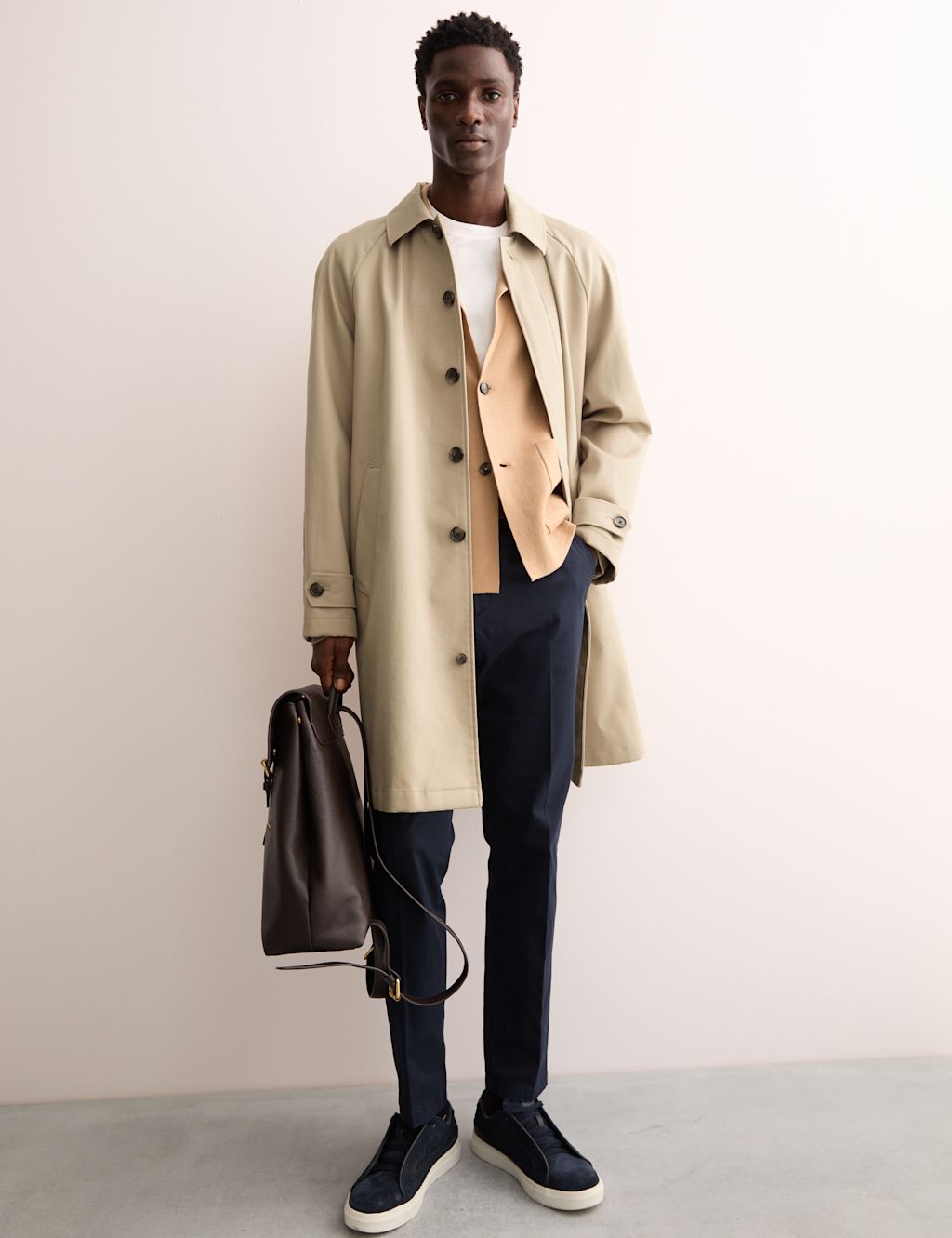 JAEGER  Pure Cotton Trench - L - Neutral, Neutral