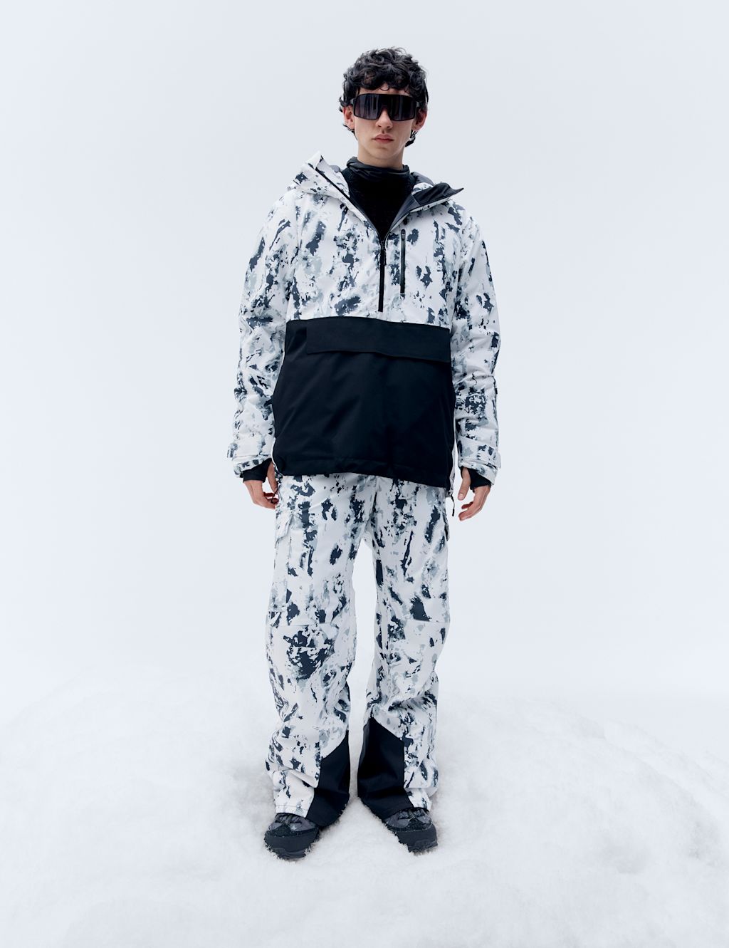 Goodmove Ski Salopettes with Stormwear™ Ultra - LREG - White Mix, White Mix