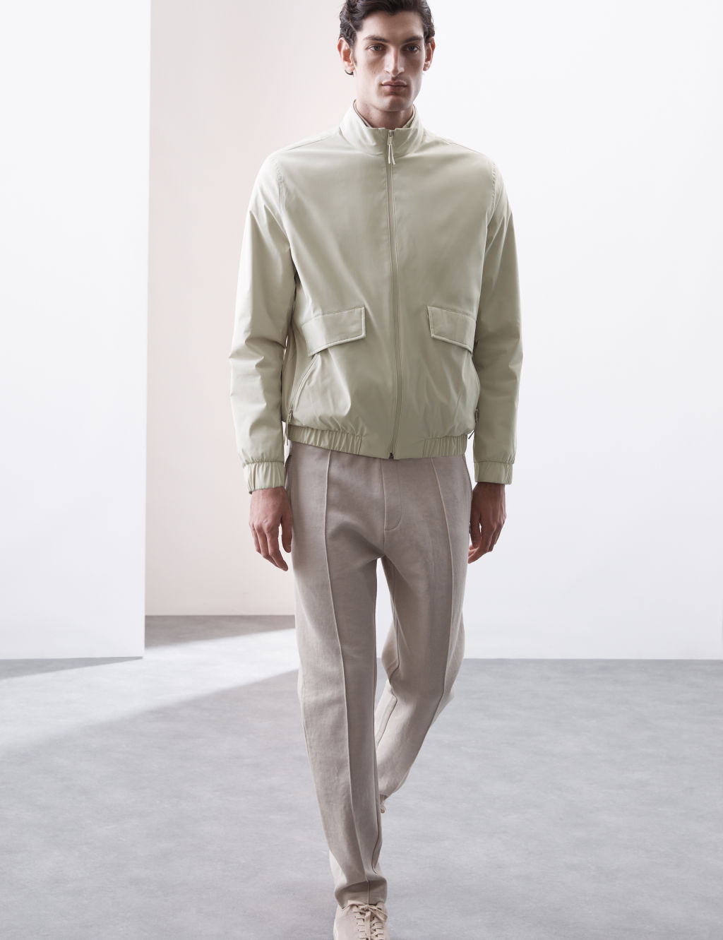 Autograph Padded Blouson Jacket with Stormwear™ - Stone, Stone