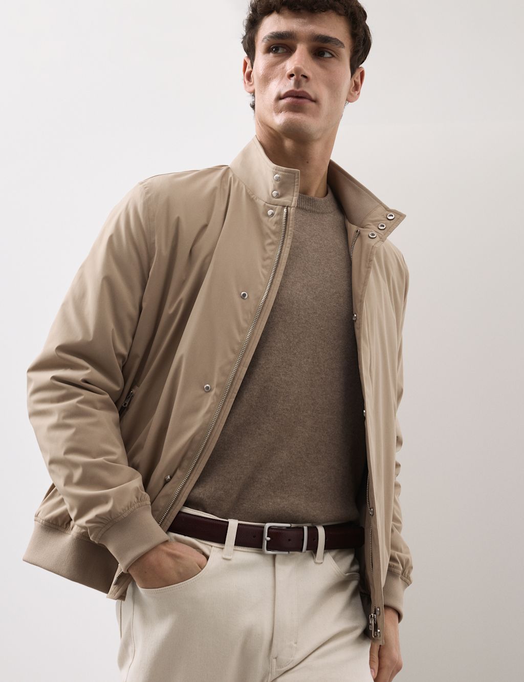 Autograph Bomber Jacket - S - Sand, Sand