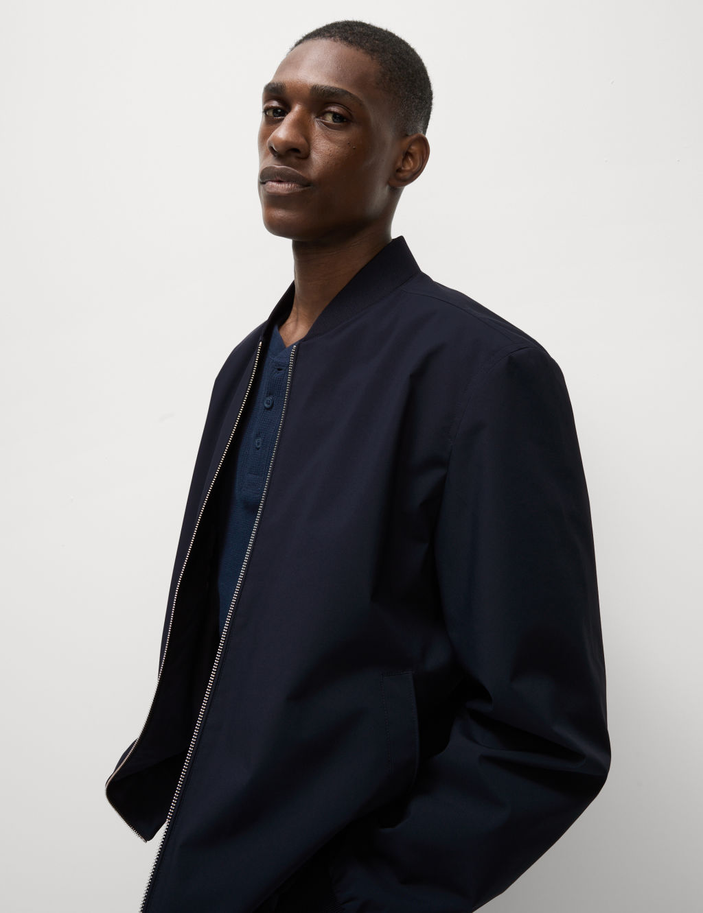 M&S Bomber Jacket with Stormwear™ - XXXLREG - Navy, Navy