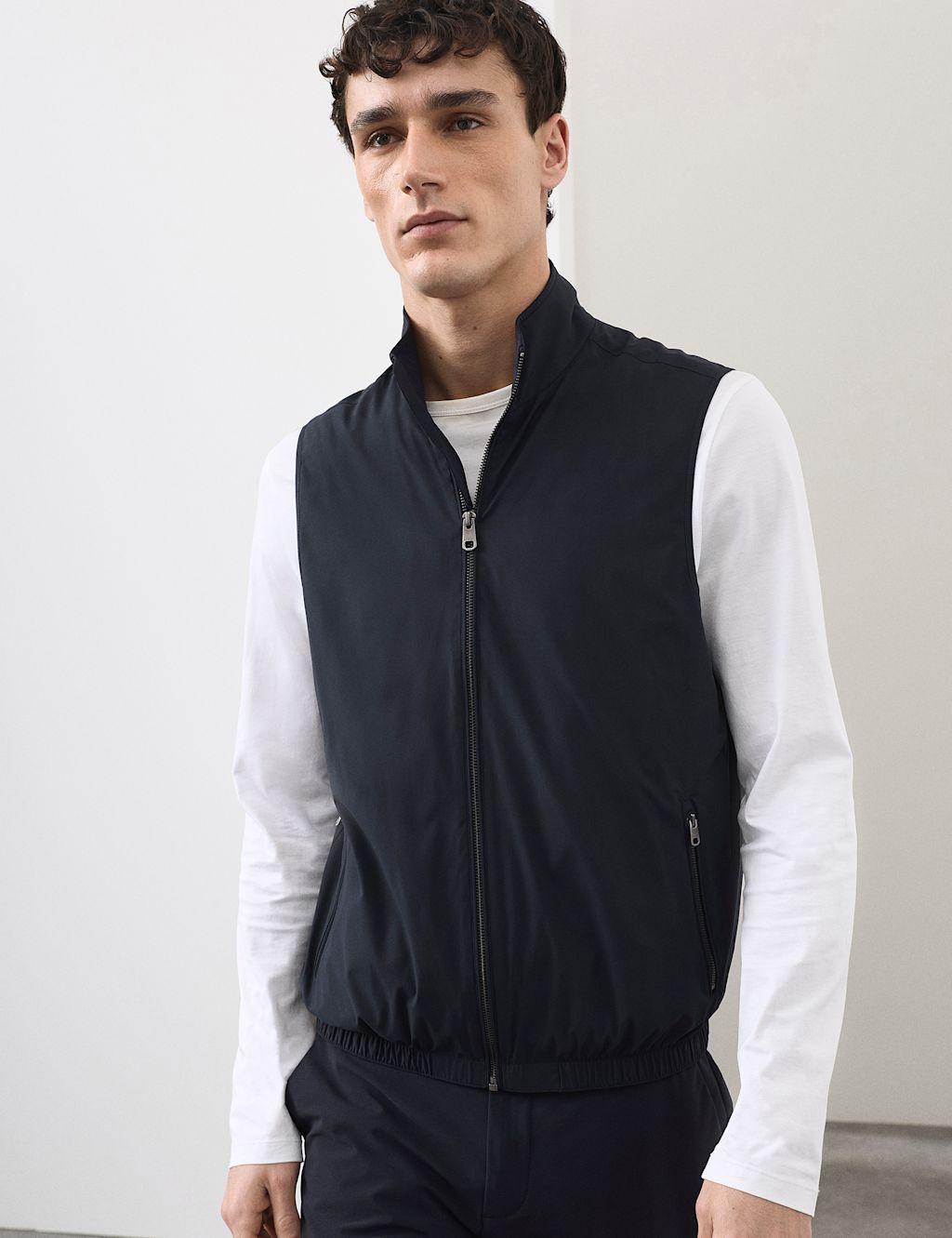 Autograph Lightweight Performance Jersey Lined Gilet - L - Dark Navy, Dark Navy