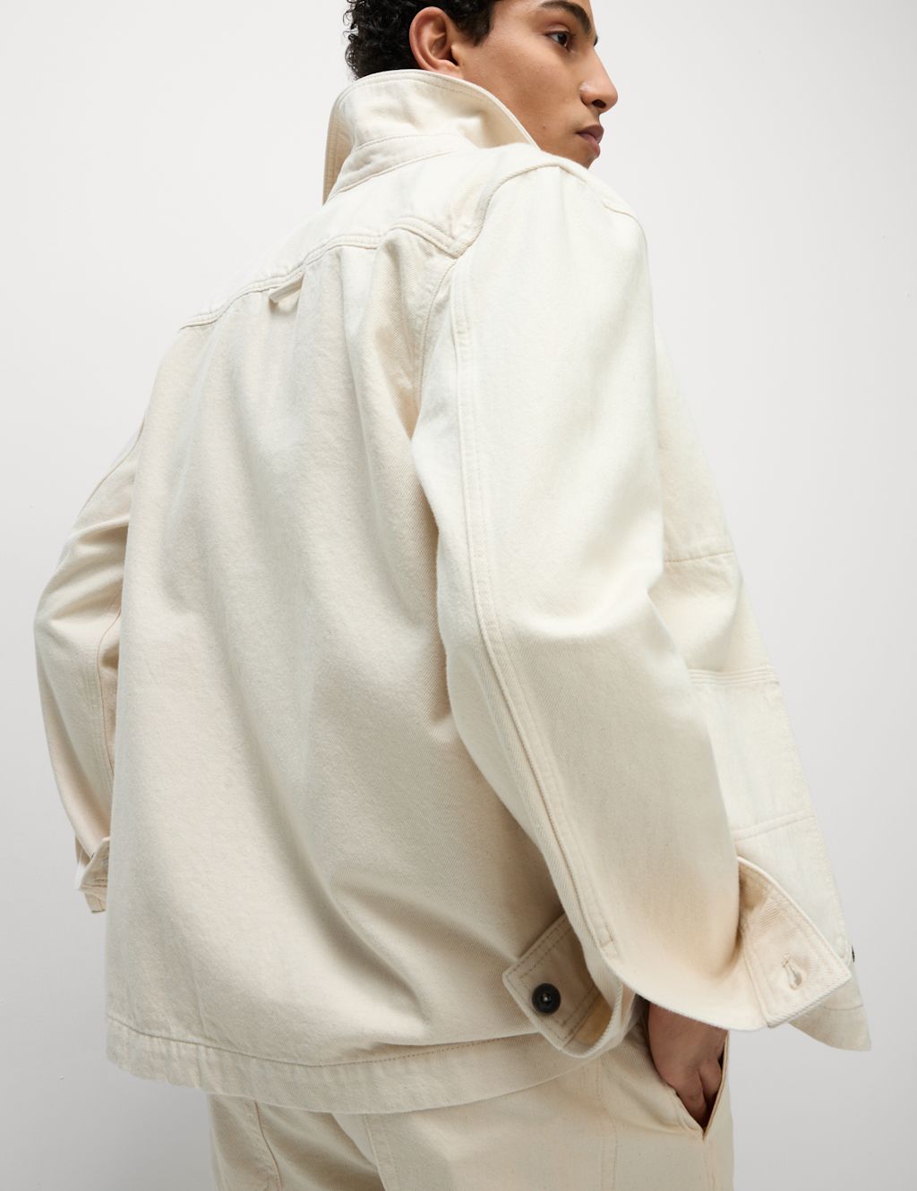 M&S Denim Jacket - Ecru, Ecru