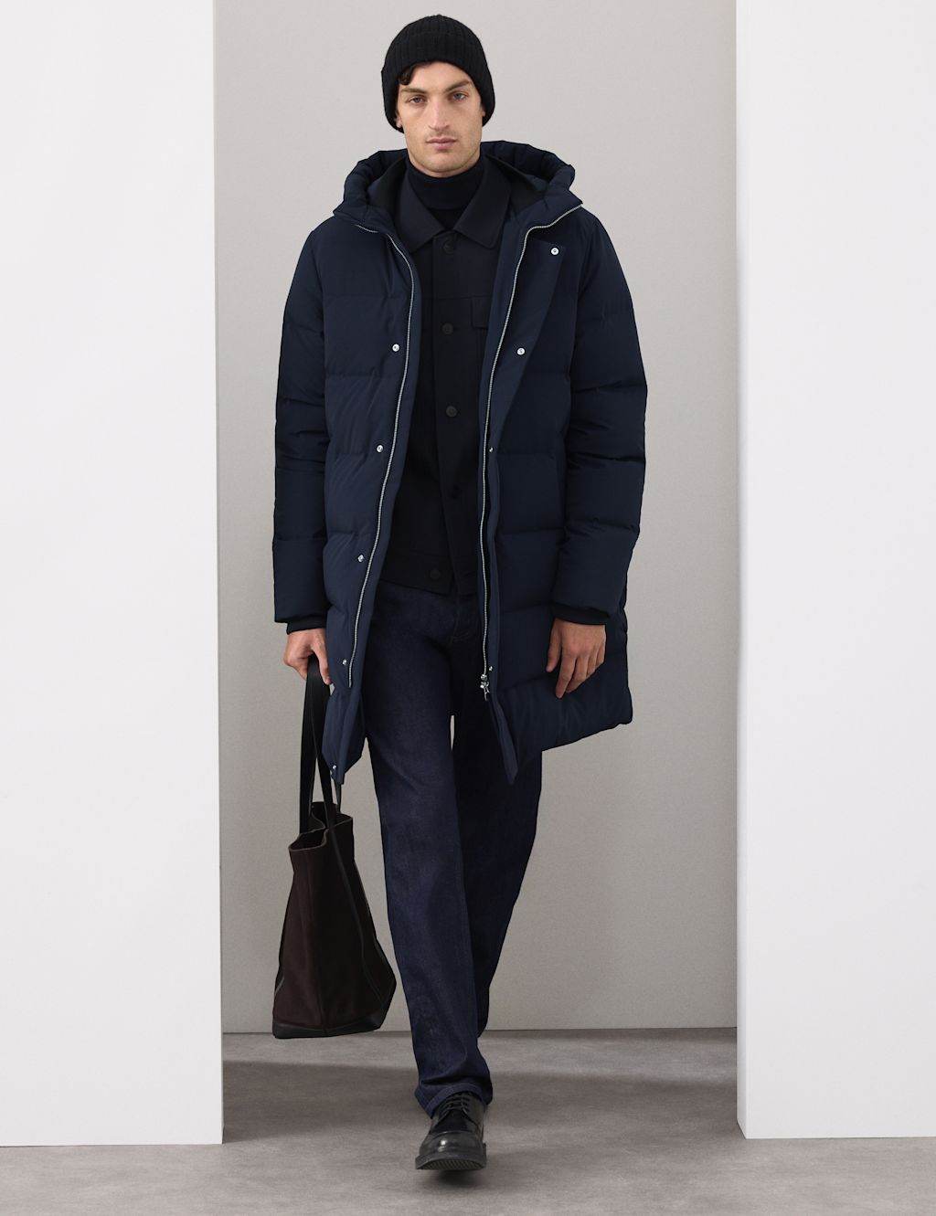 Autograph Feather and Down Puffer Jacket with Stormwear&trade; - MREG - Dark Navy, Dark Navy