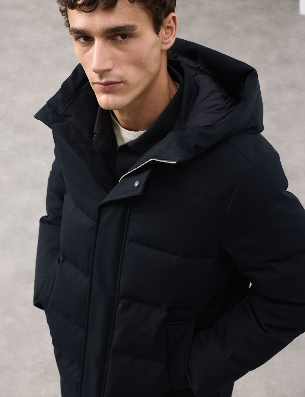 Autograph Feather & Down Puffer Jacket with Stormwear&trade; Plus - LREG - Dark Navy, Dark Navy