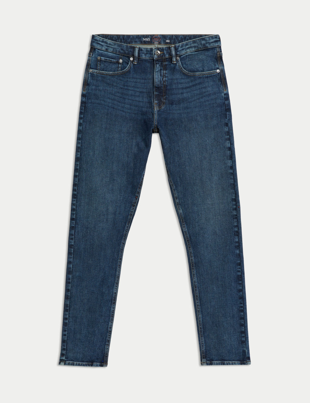 M&S Slim Fit 360 Flex Stretch Jeans - 4033 - Medium Blue, Medium Blue