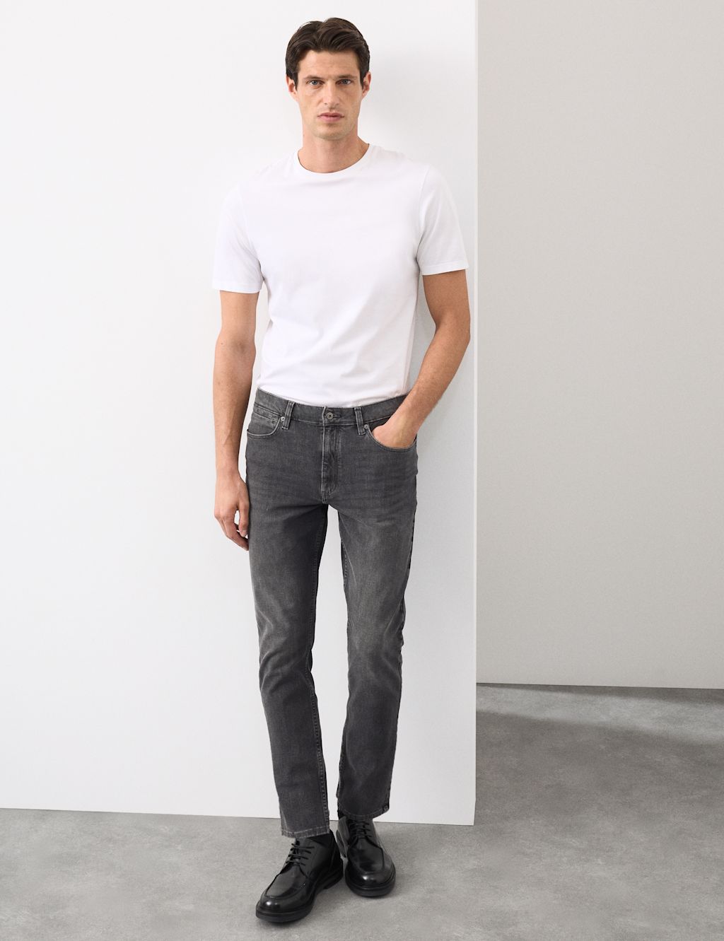 M&S Slim Fit 360 Flex Stretch Jeans - 3031 - Grey, Grey