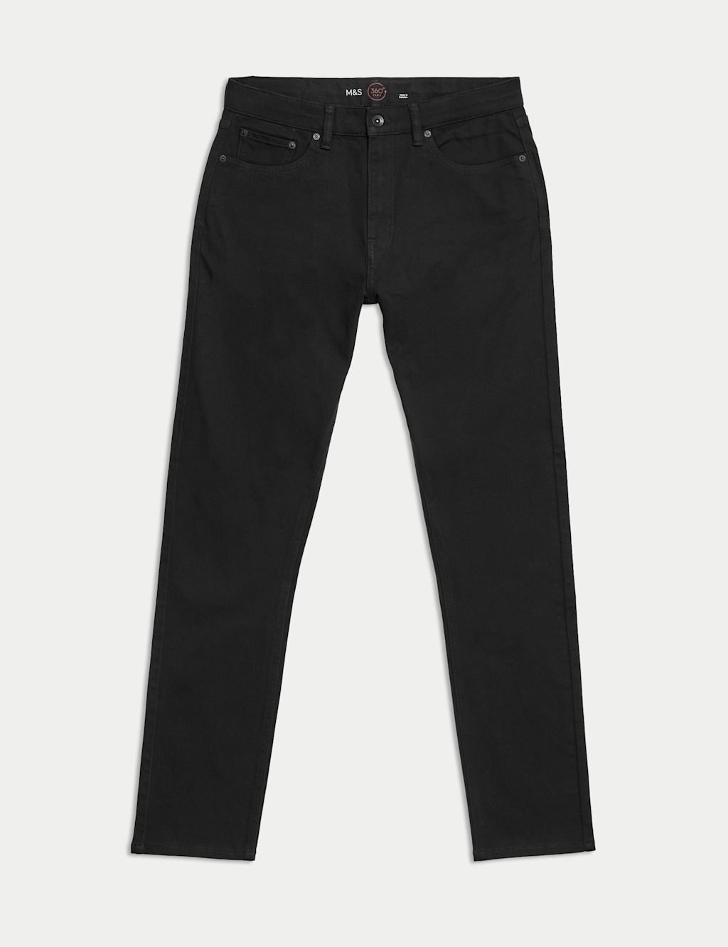 M&S Slim Fit 360 Flex Stretch Jeans - 3235 - Black, Black