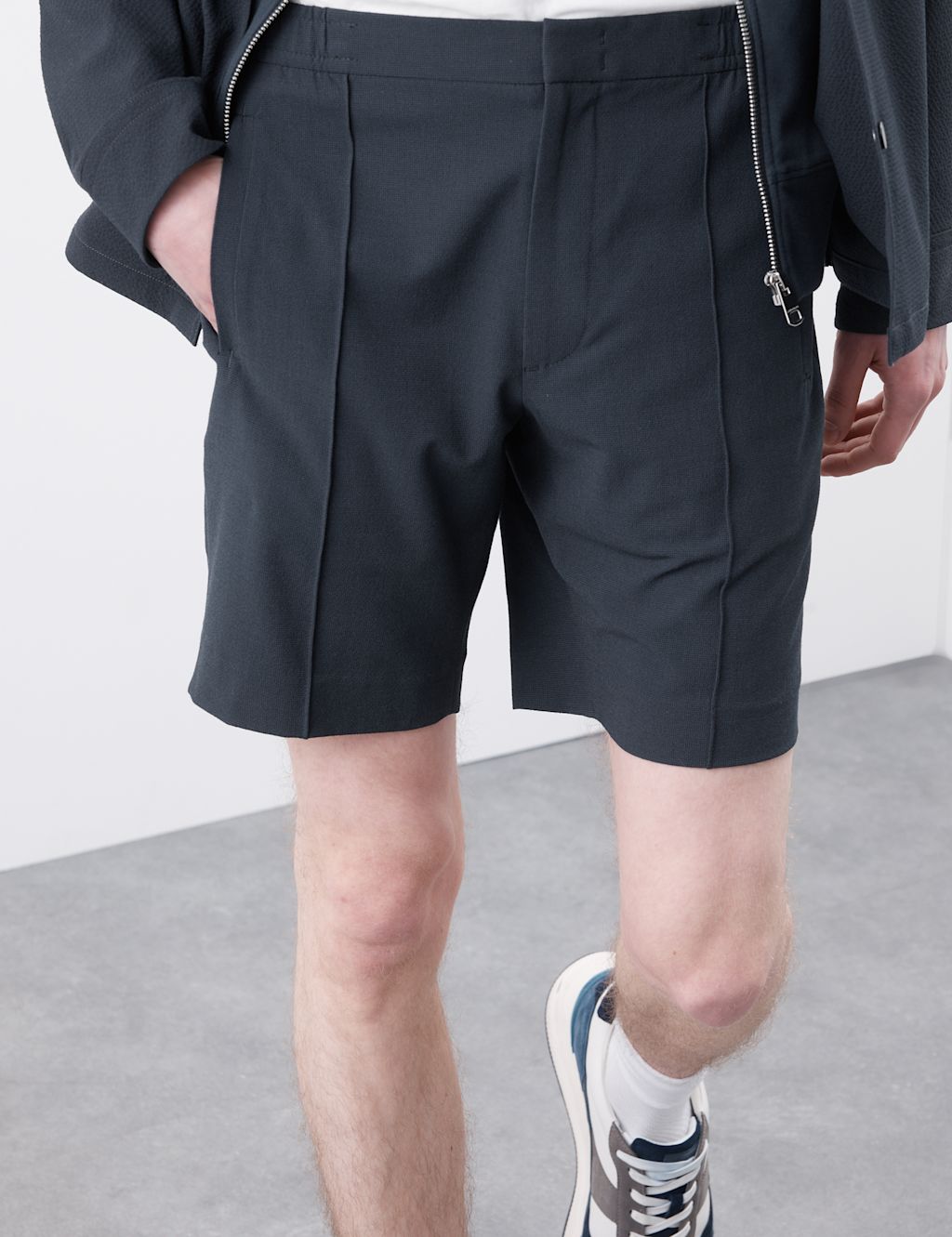 Autograph Seersucker Chino Shorts - LMID - Navy, Navy